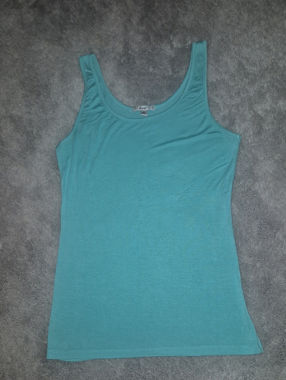 Papaya Teal Scoop Neck Tank Top